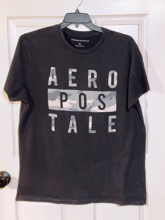 Aeropostale Other - Aeropostale Black Tee with Gray Camo Lettering
